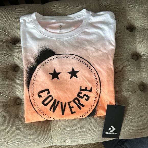 Boys Converse Orange White and Black T-Shirt - Picture 3 of 3